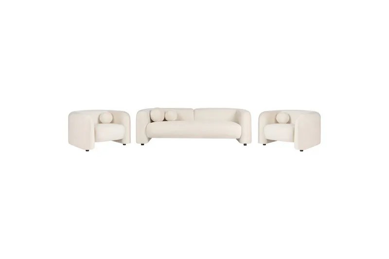 5-sits Soffgrupp Beliani Leiren Beige Offwhite, undefined