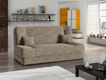 Abron 3-istuttava vuodesohva säilytystilalla - beige - Huonekalut - Sohva - Vuodesohva
