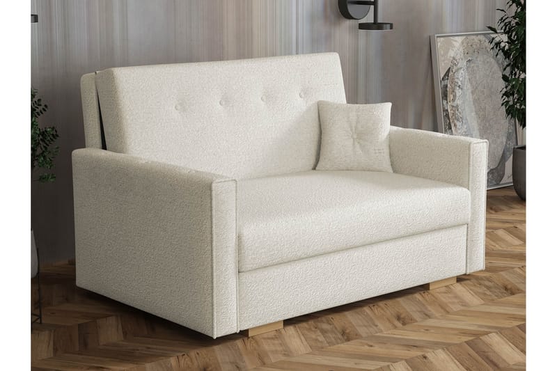 Ajiz Vuodesohva 2-istuttava Bouclé - Beige - Huonekalut - Sohva - Vuodesohva