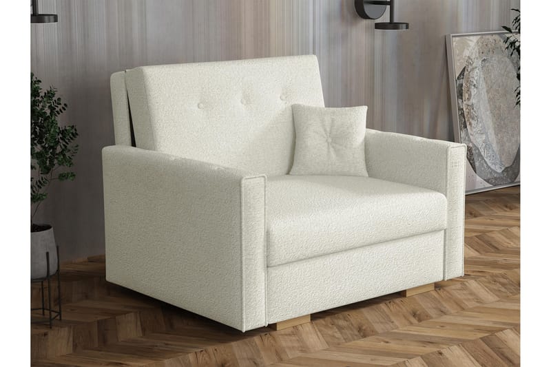 Ajiz Vuodesohva 2-istuttava Bouclé, Valkoinen