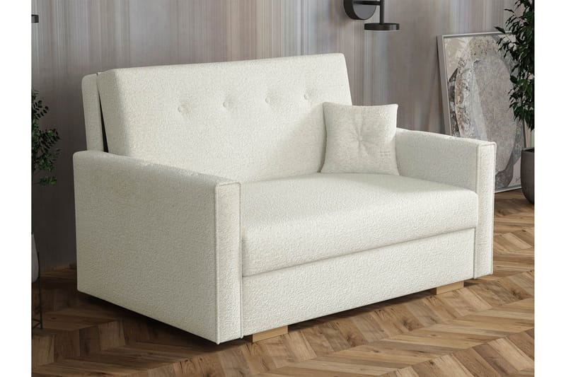 Ajiz Vuodesohva 2-istuttava Bouclé - Valkoinen - Huonekalut - Sohva - Vuodesohva