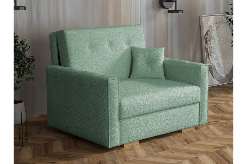 Ajiz Vuodesohva 2-istuttava Bouclé - Vihreä - Huonekalut - Sohva - Vuodesohva