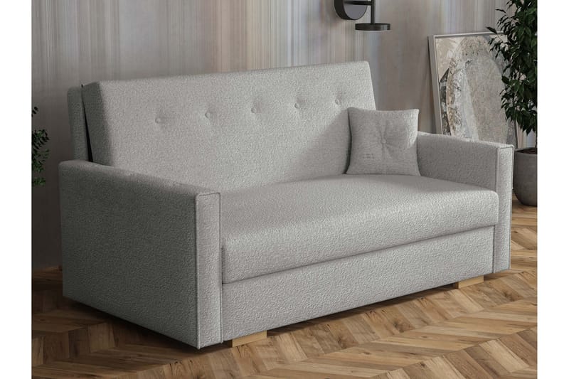 Ajiz Vuodesohva 3-istuttava Bouclé, Harmaa