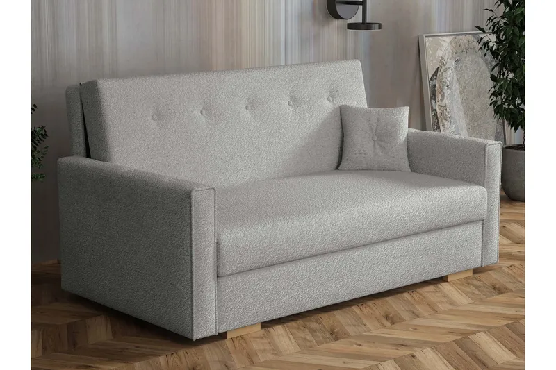 Ajiz Vuodesohva 3-istuttava Bouclé, Harmaa