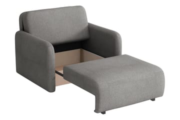Ajmeri 2-istuttava vuodesohva 80x196 cm säilytystilalla buklee - Harmaa - Huonekalut - Sohva - Vuodesohva