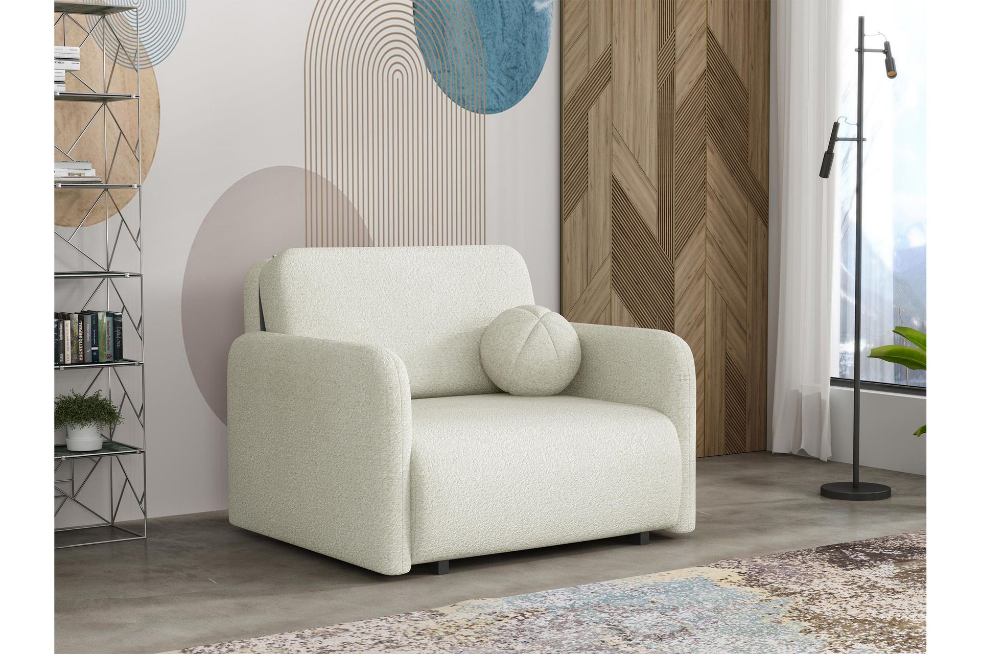Ajmeri Vuodesohva 2-istuttava Bouclé - Beige - Huonekalut - Sohva - Vuodesohva