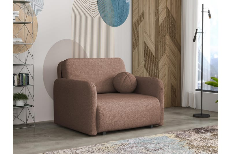 Ajmeri Vuodesohva 2-istuttava Bouclé - Vaaleanpunainen - Huonekalut - Sohva - Vuodesohva