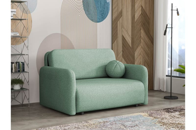 Ajmeri Vuodesohva 2-istuttava Bouclé - Vihreä - Huonekalut - Sohva - Vuodesohva