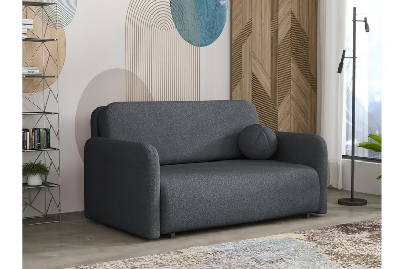 Ajmeri Vuodesohva 3-istuttava Bouclé - Harmaa - Huonekalut - Sohva - Vuodesohva - 3 istuttava vuodesohva