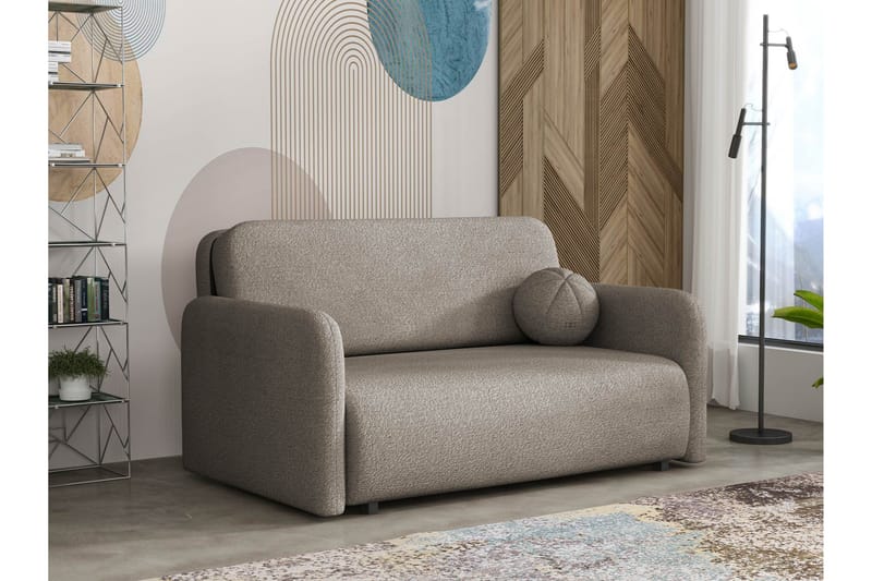 Ajmeri Vuodesohva 3-istuttava Bouclé - Harmaa - Huonekalut - Sohva - Vuodesohva - 3 istuttava vuodesohva