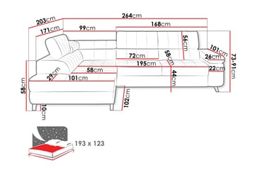 Amshyttan sohva säilytystuolilla, 3-ist. - Vihreä - Huonekalut - Sohva - Divaanisohva - 3 istuttava sohva divaanilla