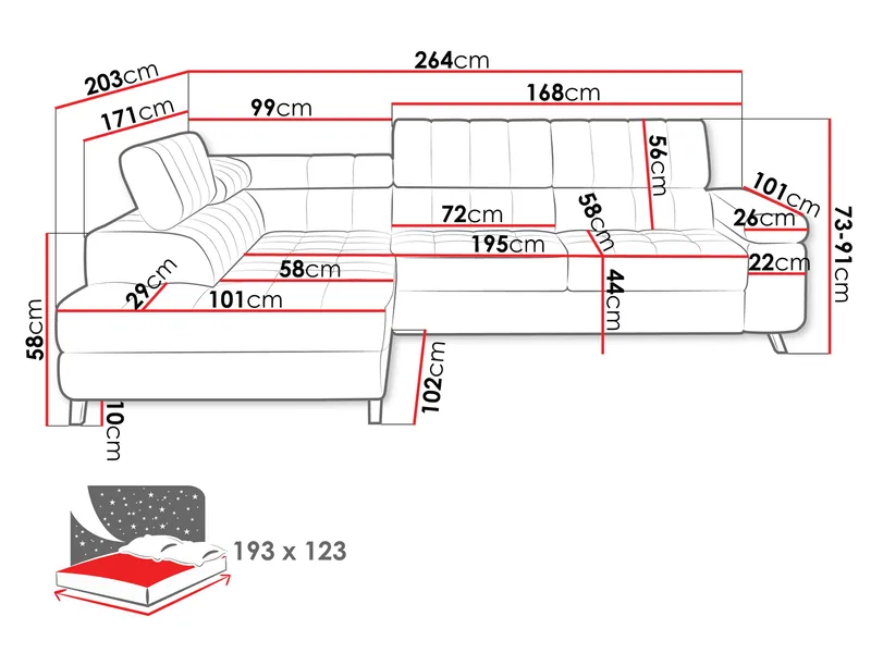 Amshyttan Vuodesohva divaanilla 4istuttava - Sininen - Huonekalut - Sohva - Vuodesohva