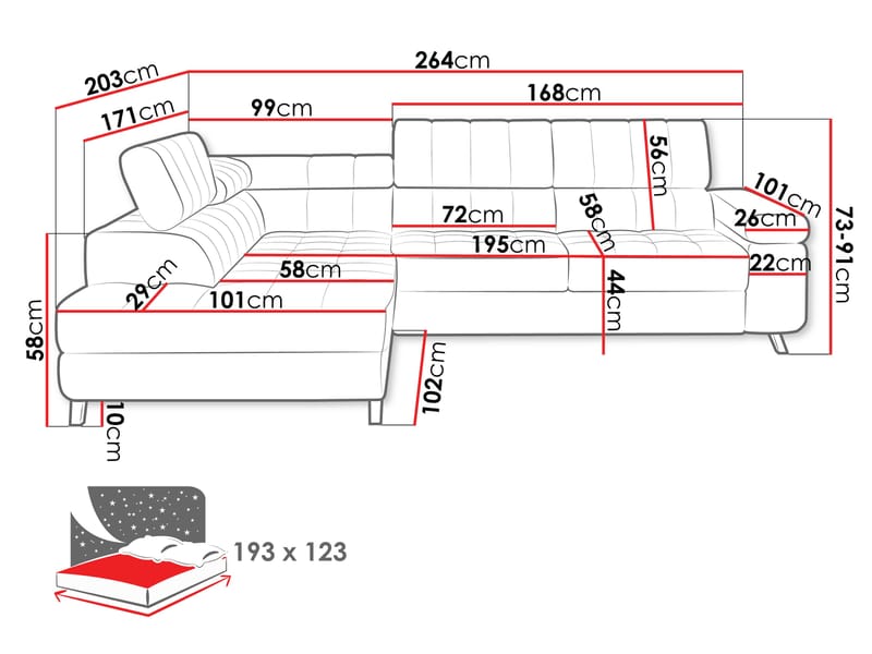 Amshyttan Vuodesohva divaanilla 4istuttava - Violetti - Huonekalut - Sohva - Vuodesohva
