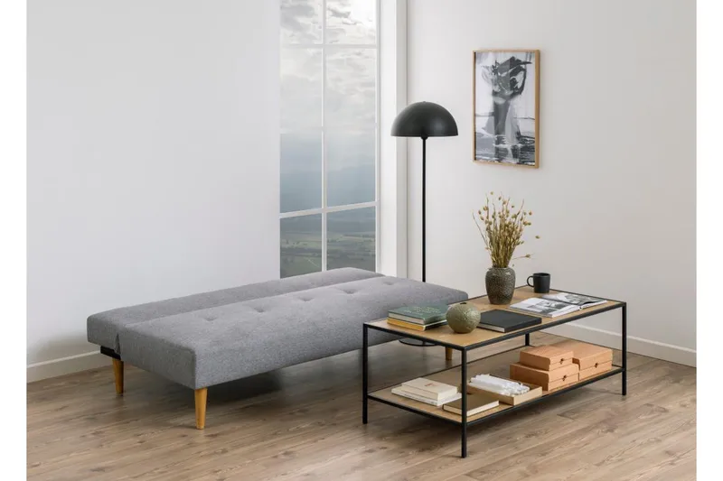 Antja Vuodesohva 3-istuttava - Vaaleanharmaa - Huonekalut - Sohva - Vuodesohva - 3 istuttava vuodesohva