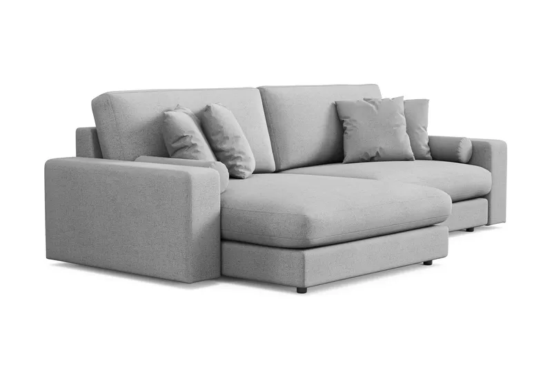 Arken Lyx 4-istuttava Käännettävä L-muotoinen Syvä Divaanisohva Kankaasta - Vaaleanharmaa - Huonekalut - Sohva - Divaanisohva