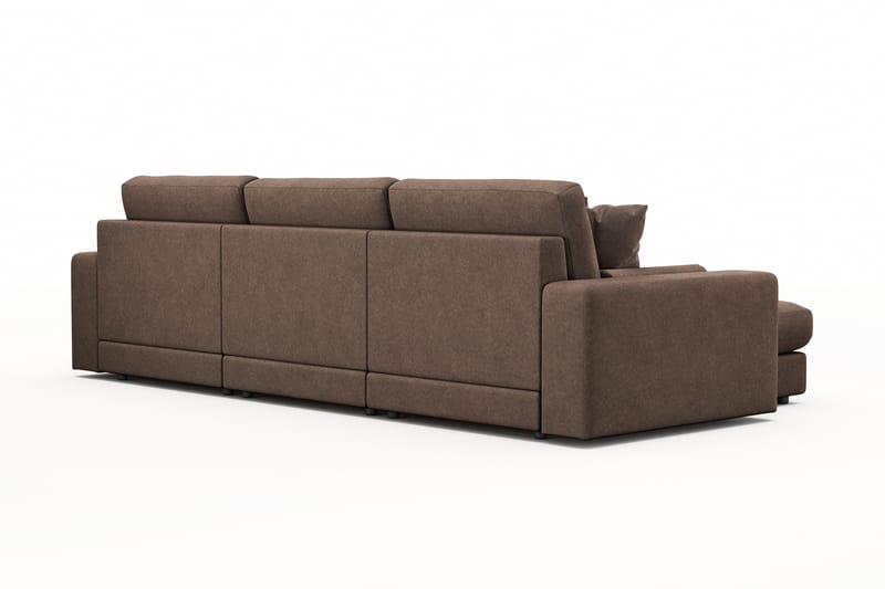 Arken Lyx 5-istuttava Käännettävä L-muotoinen Syvä Divaanisohva Kankaasta - Ruskea - Huonekalut - Sohva - Divaanisohva