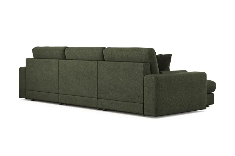 Arken Lyx 5-istuttava Käännettävä L-muotoinen Syvä Divaanisohva Kankaasta - Vihreä - Huonekalut - Sohva - Divaanisohva
