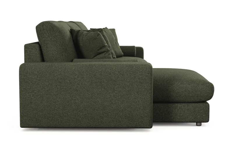 Arken Lyx 5-istuttava Käännettävä L-muotoinen Syvä Divaanisohva Kankaasta - Vihreä - Huonekalut - Sohva - Divaanisohva