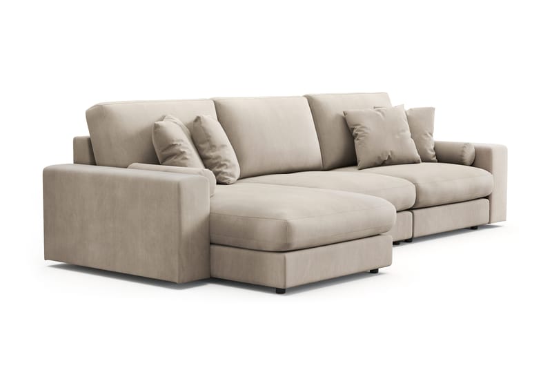 Arken Lyx 5-istuttava Käännettävä L-muotoinen Syvä Divaanisohva Manchester - Greige - Huonekalut - Sohva - Divaanisohva
