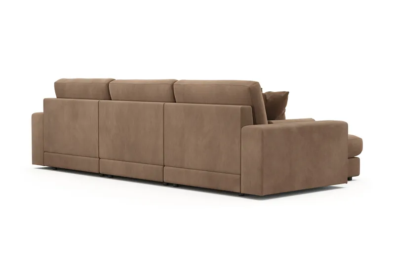 Arken Lyx 5-istuttava Käännettävä L-muotoinen Syvä Divaanisohva Manchester - Ruskea - Huonekalut - Sohva - Divaanisohva