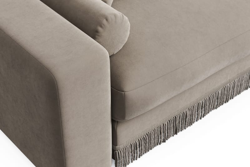 Arken Lyx 5-istuttava käännettävä L-muotoinen syvä samettidivaanisohva - Beige - Huonekalut - Sohva - Divaanisohva