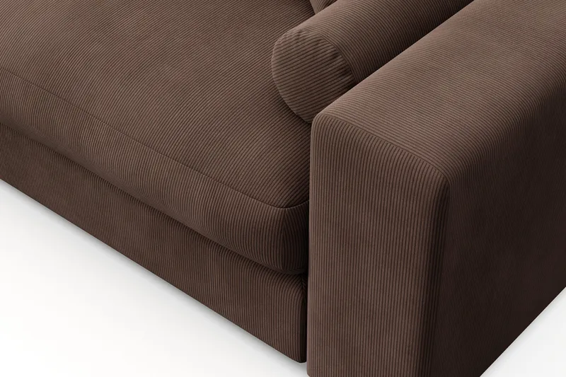 Arken Lyx 6-istuttava Käännettävä L-muotoinen Syvä Divaanisohva Manchester - Ruskea - Huonekalut - Sohva - Divaanisohva