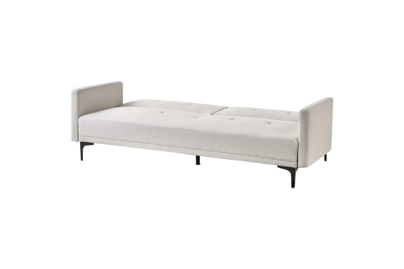 Bäddsoffa Beliani Lucan Beige, svart Beige - Beige - Huonekalut - Sohva