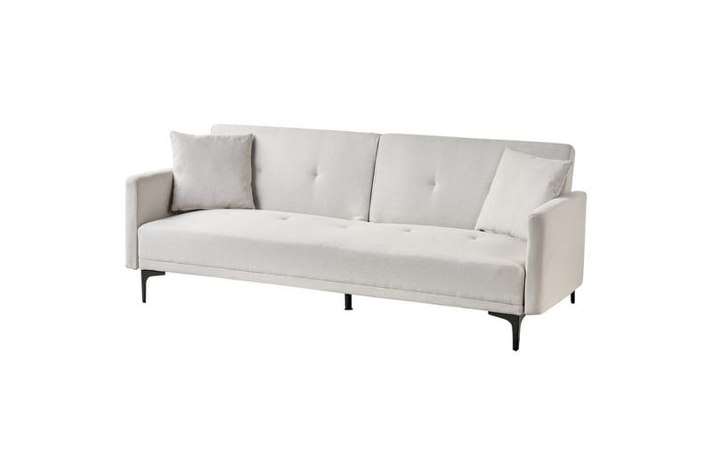 Bäddsoffa Beliani Lucan Beige, svart Beige - Beige - Huonekalut - Sohva