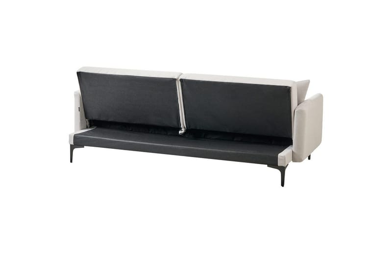 Bäddsoffa Beliani Lucan Beige, svart Beige - Beige - Huonekalut - Sohva