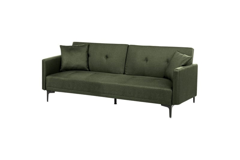 Bäddsoffa Beliani Lucan Beige, svart Green||Black - Huonekalut - Sohva