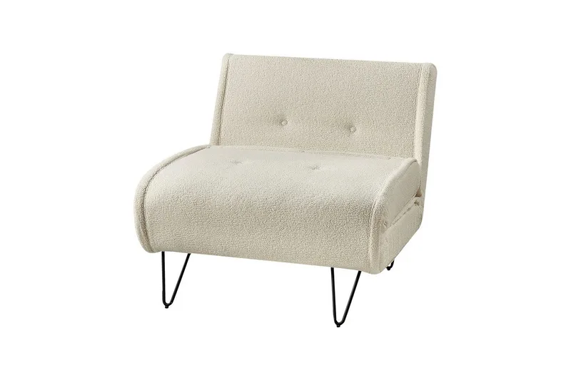 Bäddsoffa Beliani Vestfold Beige, svart Offwhite - Valkoinen - Huonekalut - Sohva - Vuodesohva