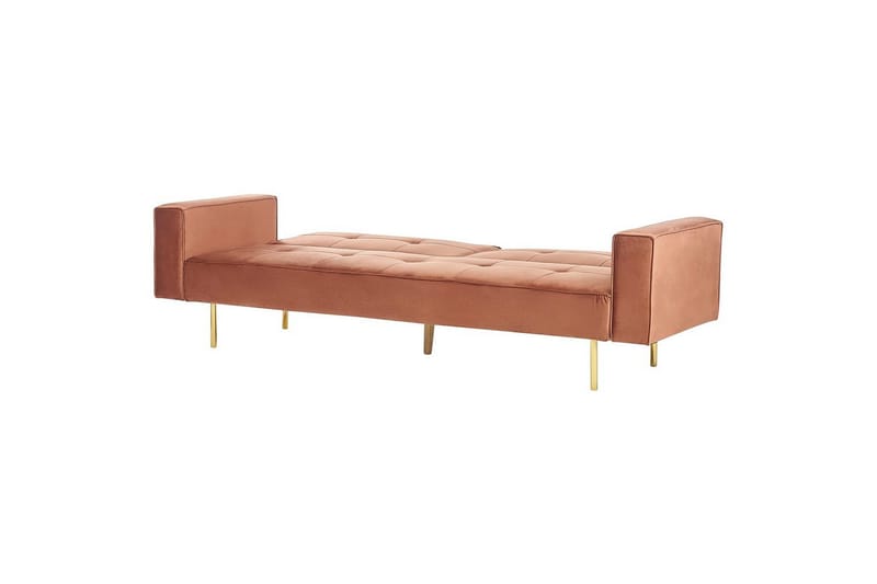 Bäddsoffa Beliani Visnes Brun, Guld NO_BRAND Brown||GOLD - Huonekalut - Sohva - Vuodesohva