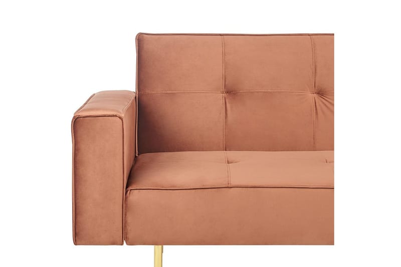 Bäddsoffa Beliani Visnes Brun, Guld NO_BRAND Brown||GOLD - Huonekalut - Sohva - Vuodesohva