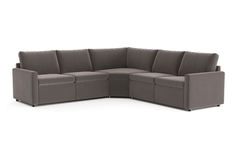 Barsele Kulmasohva Reclinerilla 5-istuttava, Ruskea