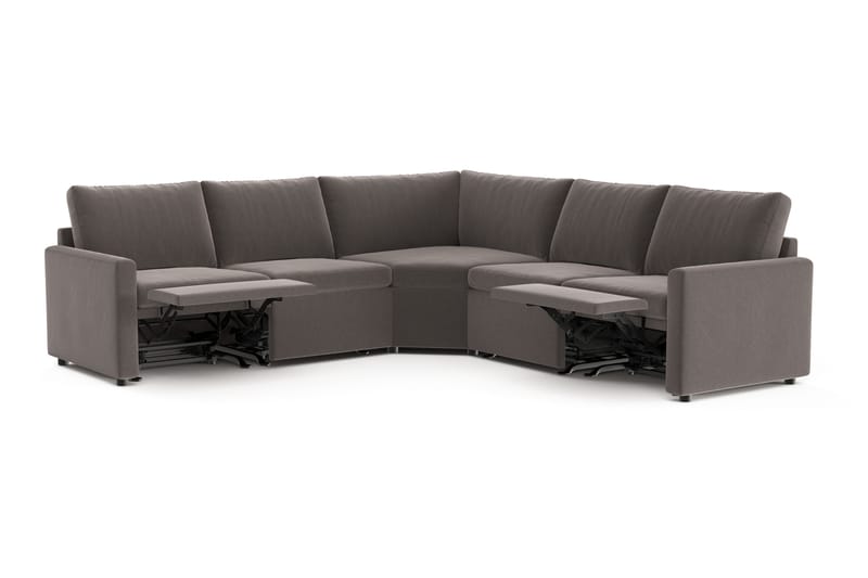 Barsele Kulmasohva Reclinerilla 5-istuttava - Ruskea - Huonekalut - Sohva - Mekanismisohva