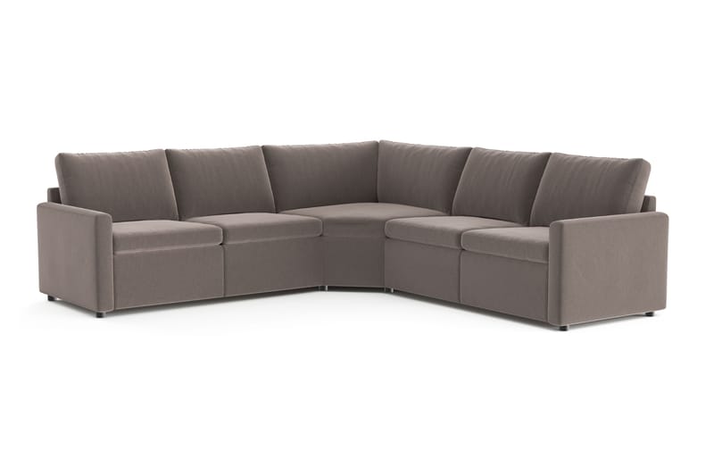 Barsele Kulmasohva Reclinerilla 5-istuttava, Ruskea