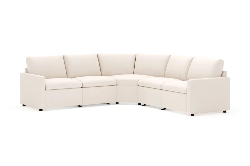 Barsele Kulmasohva Sähköinen Reclinerilla 5-istuttava, Beige