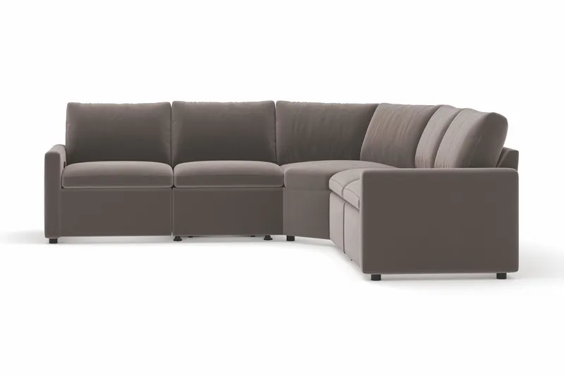 Barsele Kulmasohva Sähköinen Reclinerilla 5-istuttava - Ruskea - Huonekalut - Sohva - Mekanismisohva