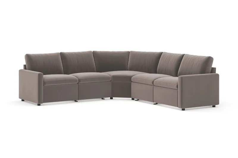 Barsele Kulmasohva Sähköinen Reclinerilla 5-istuttava, Ruskea