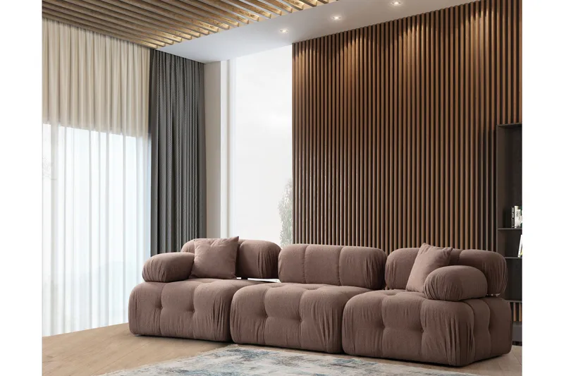 Belgin Kupliva Sohva 3-istuttava, Cappuccino