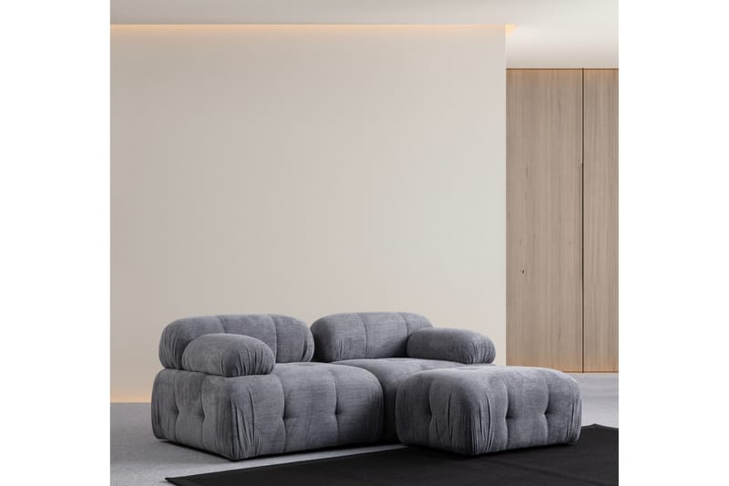 Belgin Sohva divaanilla 2-istuttava - Harmaa - Huonekalut - Sohva - Divaanisohva