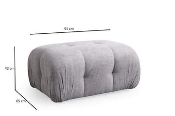 Belgin Sohva divaanilla 2-istuttava - Vaaleanharmaa - Huonekalut - Sohva - Moduulisohva