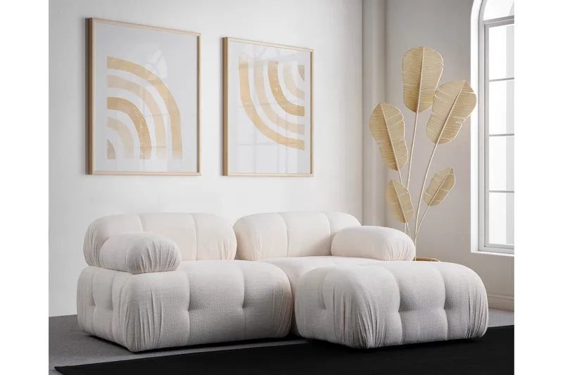 Belgin Sohva divaanilla 2-istuttava - Valkoinen - Huonekalut - Sohva - Moduulisohva