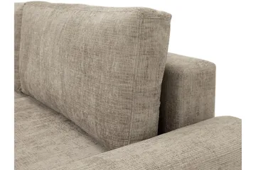 Bella Vuodesohva 3-istuttava Plyysi - Beige - Huonekalut - Sohva - Vuodesohva - 3 istuttava vuodesohva