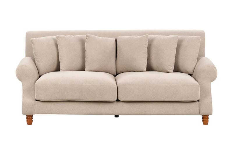 Bijan Sohva 2-istuttava - Beige/Tumma puu - Huonekalut - Sohva - 2:n istuttava sohva