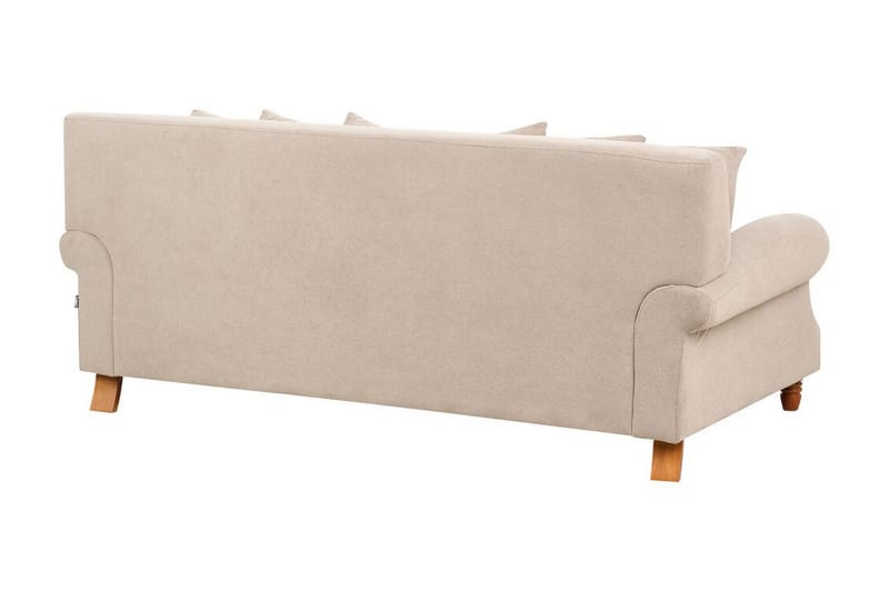 Bijan Sohva 2-istuttava - Beige/Tumma puu - Huonekalut - Sohva - 2:n istuttava sohva
