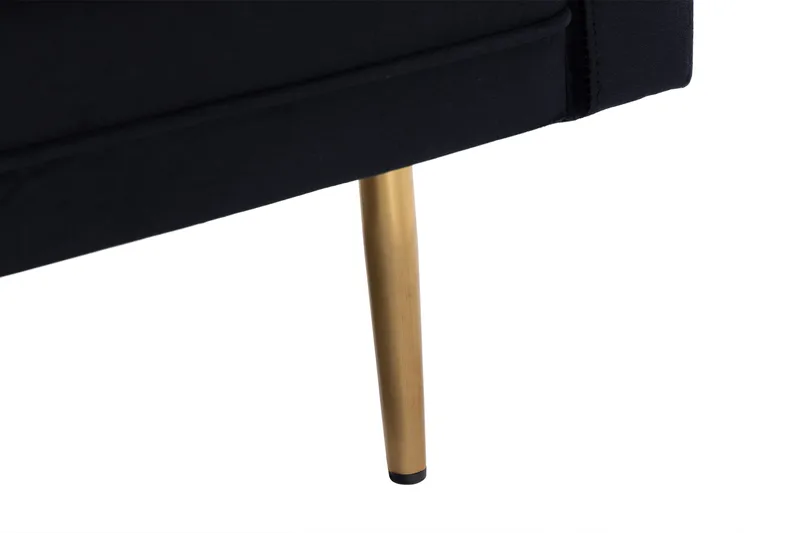 Bloom 3-istuttava Samettisohva - Musta - Huonekalut - Sohva - 3:n istuttava sohva