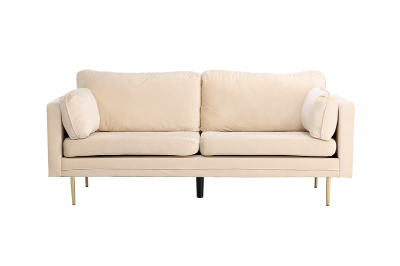 Boom Samettisohva 3-istuttava - Beige - Huonekalut - Sohva - 3:n istuttava sohva