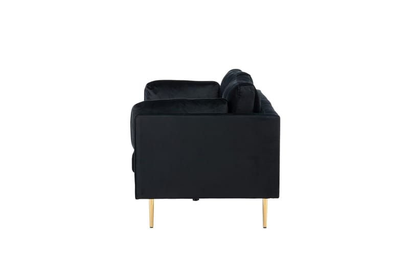 Boom Samettisohva 3-istuttava - Musta - Huonekalut - Sohva - 3:n istuttava sohva