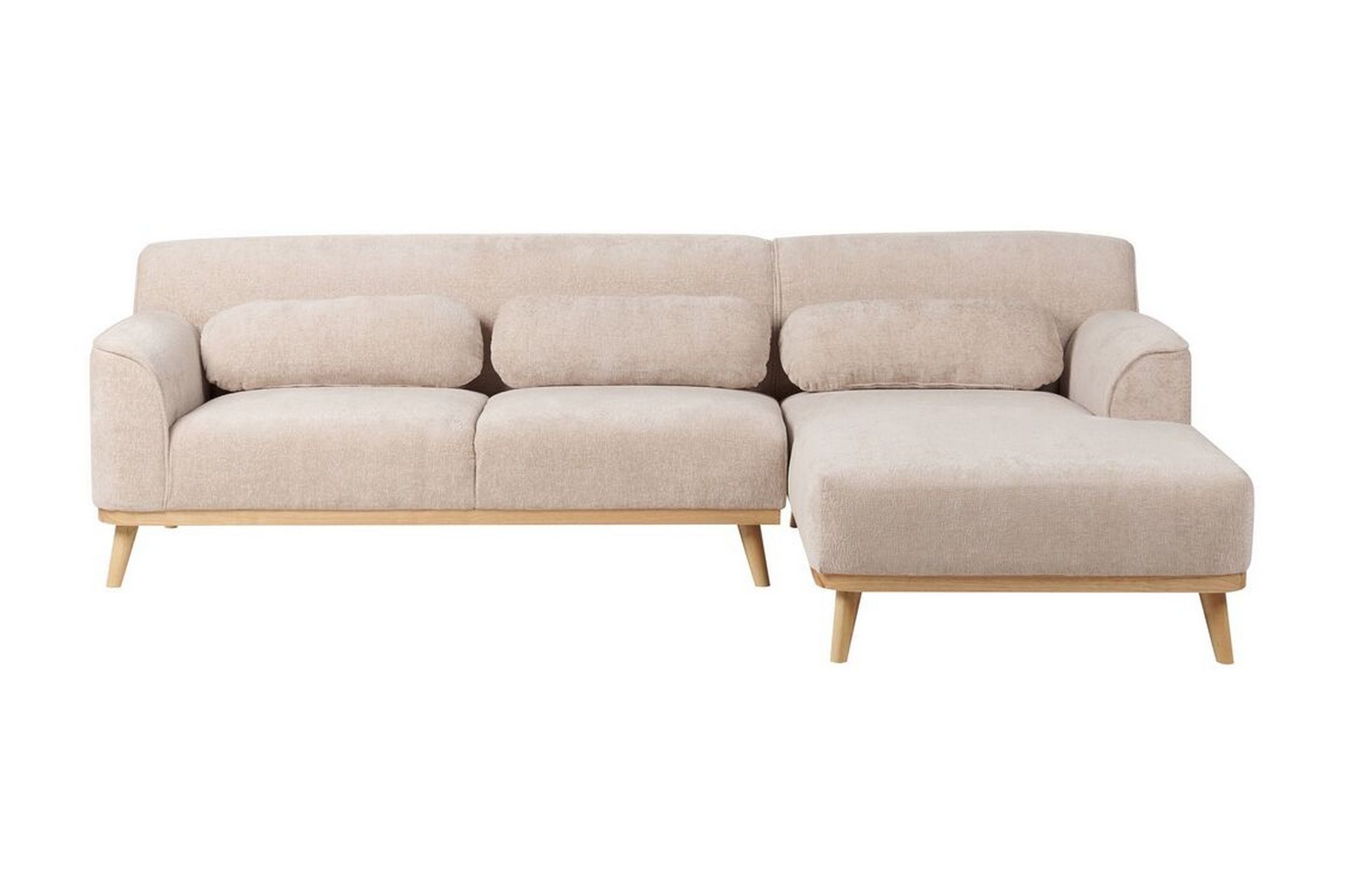 Bree Kulmasohva 3-istuttava - Beige/Vaalea puu - Huonekalut - Sohva - Kulmasohva